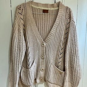 Oversized knitted cardigan